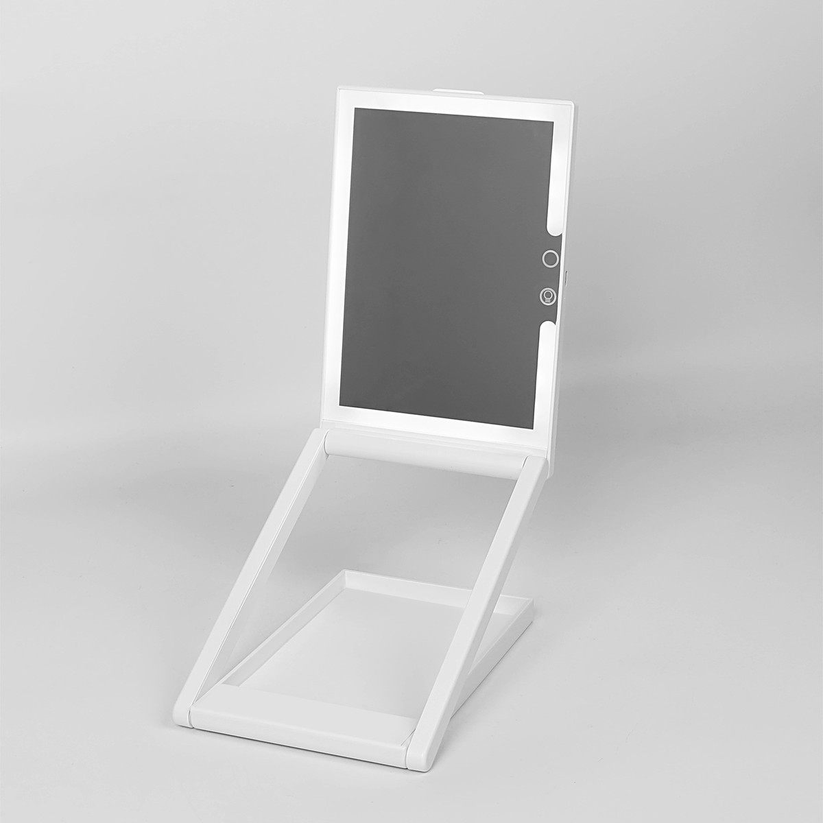 可拉伸化妆镜led可升降折叠带10平板放大倍镜子单面触摸开关桌面