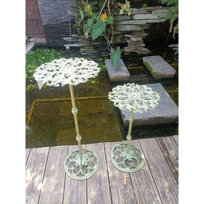 外贸欧式铸铁复古花盆底座托盘户外庭院花园抬高架花托花盘置物架