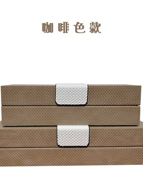 首饰收纳盒2022新款样板房皮质工艺新中式家居装饰高档摆件高级感