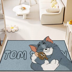 卡通丝圈地垫租房卧室布置地毯猫和老鼠大门口可爱地垫需剪裁