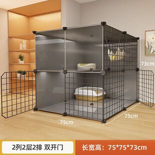 猫笼子家用室内加密铁网猫笼超大自由空间带厕所一体猫别墅猫咪屋