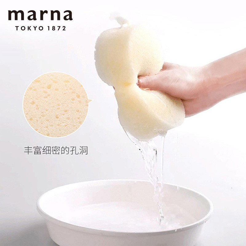 Marna搓澡巾海绵浴球擦女士宝宝洗澡搓泥海绵沐浴强力去死皮