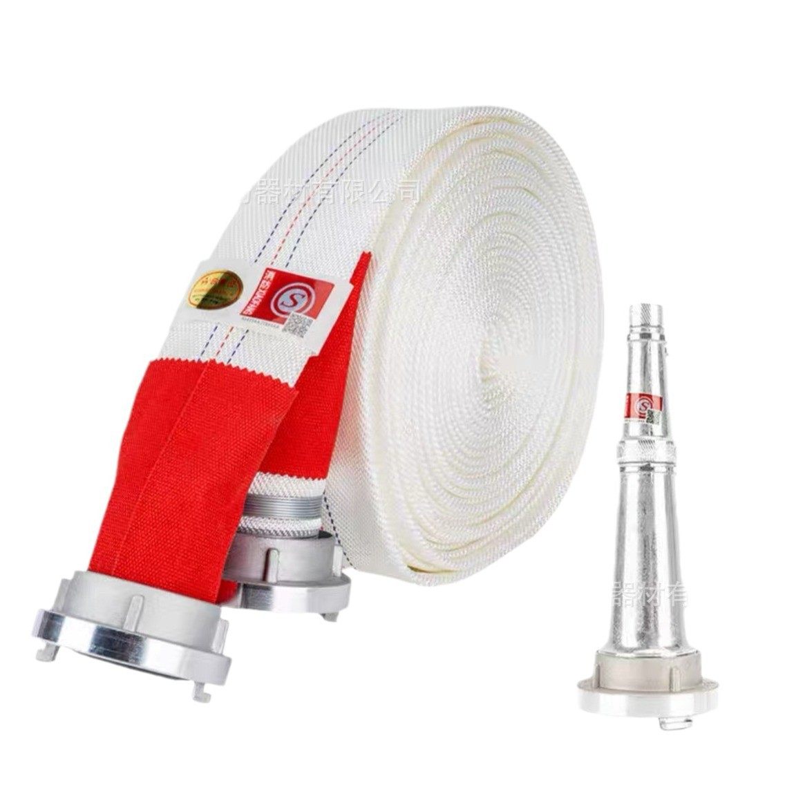 龙安（longan) 米抗高压耐磨有衬里聚氨酯8/10型65接口20消防水带