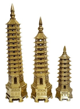 冀文昌塔发厂家直供金属工艺品7层9层13层细工纯铜恒摆件批发