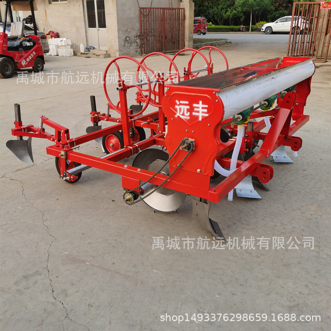 热销红薯辣椒甘蓝起垄加宽带施肥铺滴灌带功能 覆膜机的双垄起垄