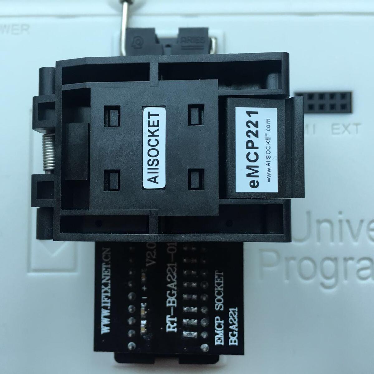 RT809HSE手机座BGA221 EMMC弹跳座EMCP221适配器座读写座手机卡座