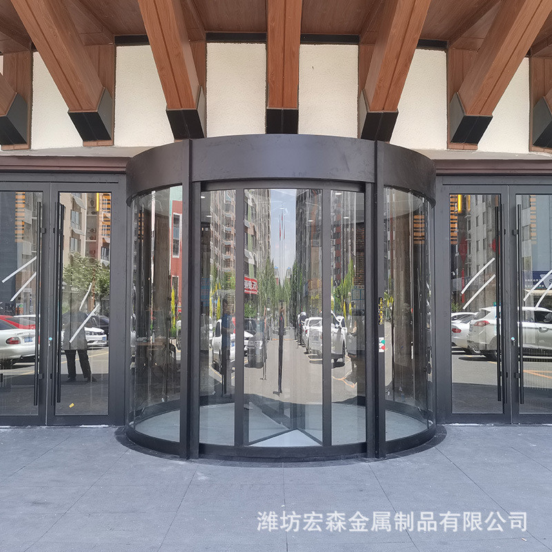 热销自动旋转门酒店宾馆全自动两翼三感应门玻璃门智能电动旋转翼