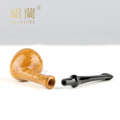 绍兰经典石楠木迷你斗橡果斗型军插设计3mm烟道硫化橡胶斗嘴