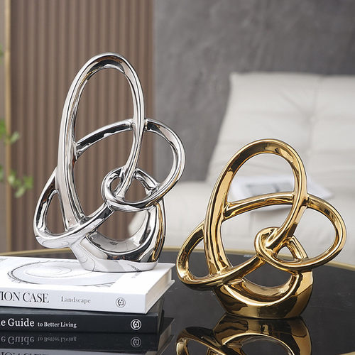 热销现代轻奢高档酒柜摆件工艺品玄关高端客厅样板间大气家居软装