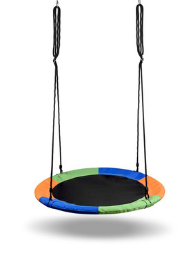 swing圆形100cm三色牛津布儿童秋千室内外吊床吊椅源头工厂现货