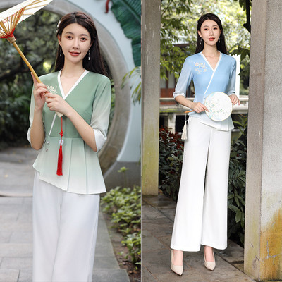 速发高品质2025夏季棠越新款足浴足疗美容师气质养生馆复古中国风