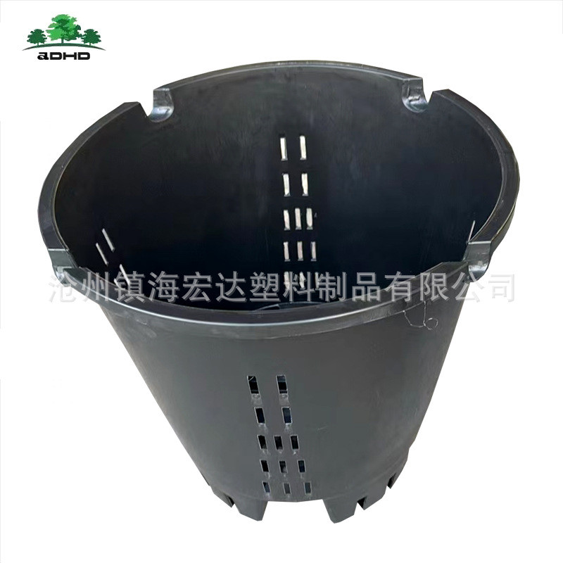定制加厚超大控根花盆25l30l盆高脚黑色透气盆栽蓝莓基质方形