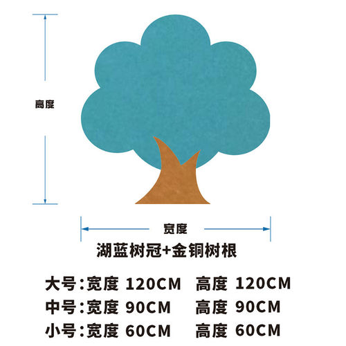 毛毡树幼儿园毛毡照片墙背景贴学校作品展示板客厅装饰毛毡留言板