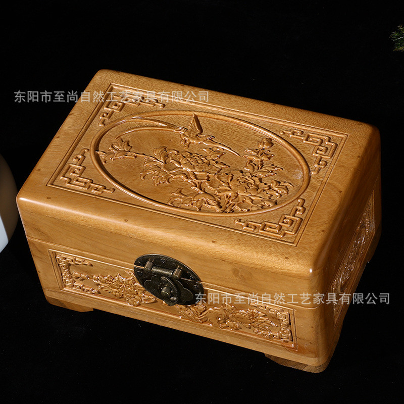 香樟木首饰家谱字画珍贵收纳物品藏盒子整板原木支持批量加工