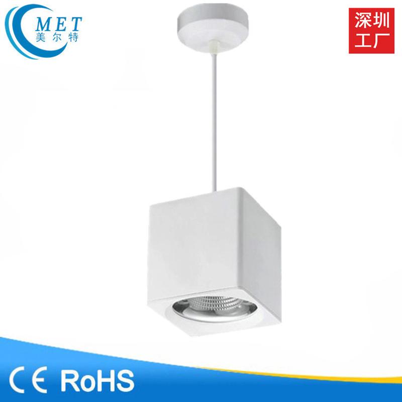 厂家直销方形吊装led明装筒灯10w20w30w40w餐厅吧台cob吊线灯