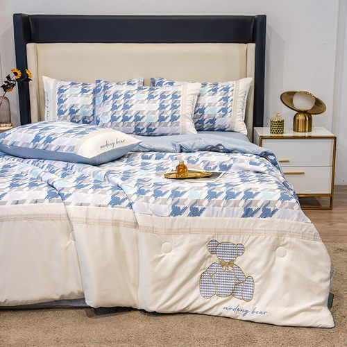 少女卡通空调被四件套冰丝薄被子感夏被单人凉双人天丝裸睡夏凉被