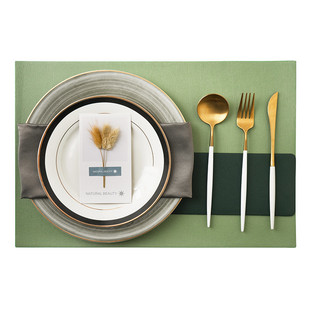 和桌垫家居现代简约皮革西餐垫轻奢防水防油庭厚隔热垫样板房餐垫