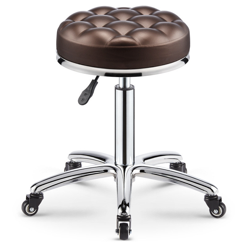 美容凳理发店椅子大工升降圆凳子美发旋转凳滑轮甲美容院专用剪发