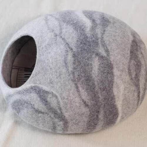 源头工厂手工羊毛毡猫窝加工生产制作厚实保暖猫窝宠物用品