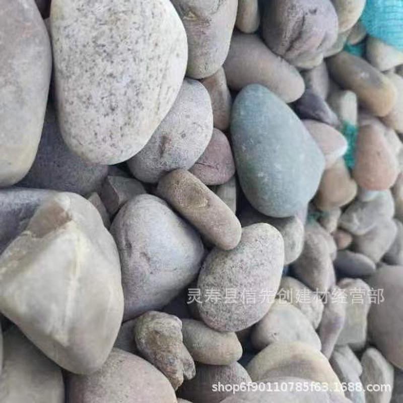 公园铺路河卵石园林景观装饰鹅卵石变压器垫层卵石河道石河道铺底