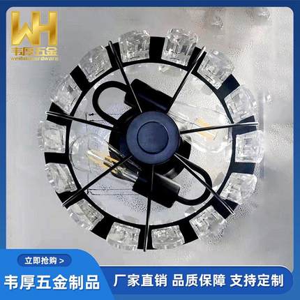 风扇灯吸顶家用吊扇灯灯罩客厅餐厅卧室北欧电扇灯一体吊灯配件