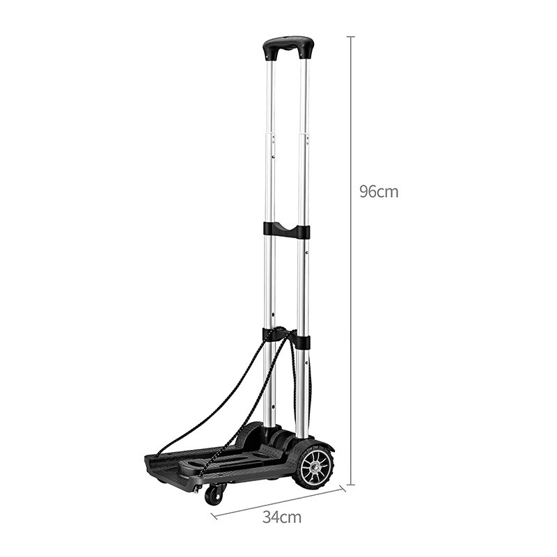 万向轮轻便手拉车小拉车便携式四轮小推车小拖车折叠行李车拉杆车