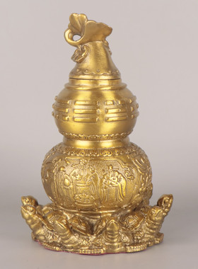 热销杨铜记铜葫芦家居办公室批发工艺品摆件厂家铜九龟葫芦天医葫