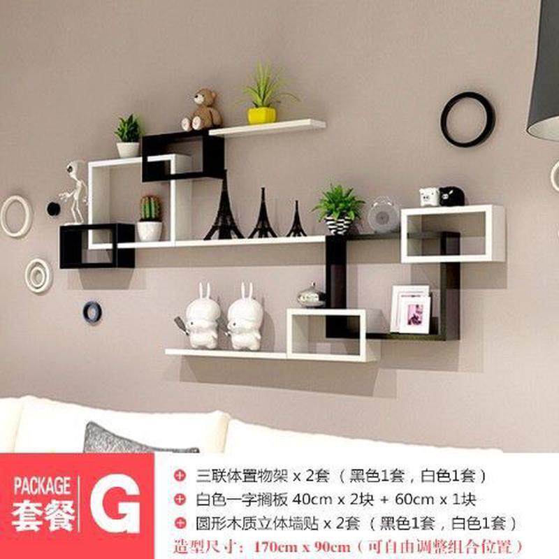 墙上置物架墙面格子沙发餐厅背景墙客厅墙墙柜卧室创意壁挂装新款