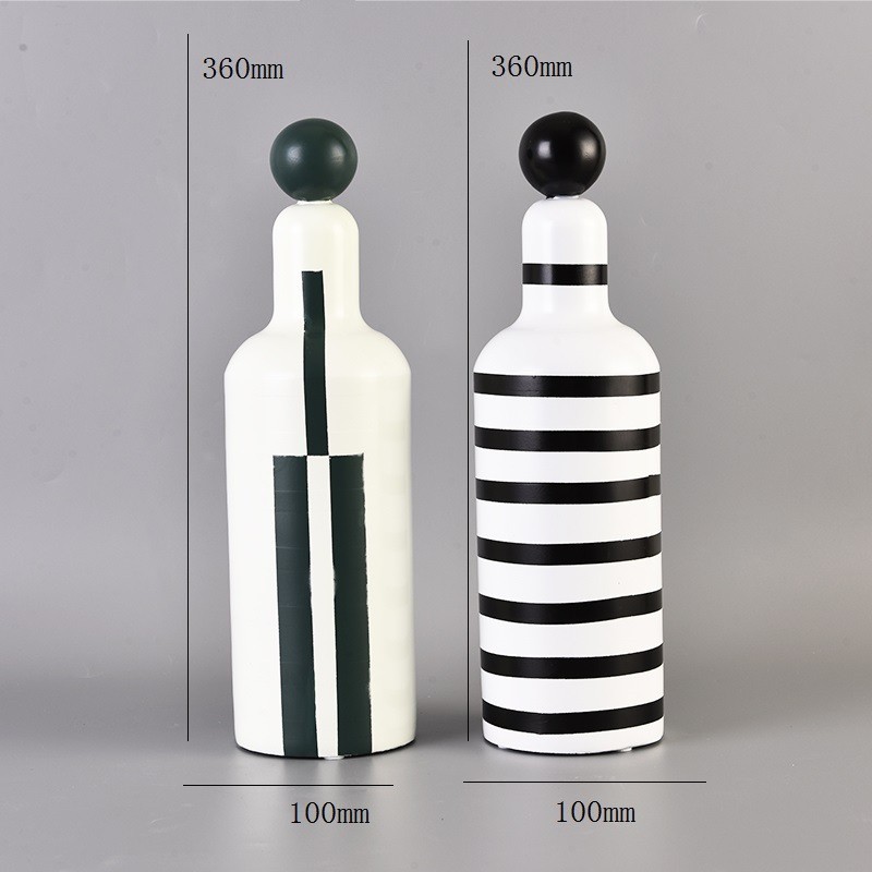 现代简约创意几何欧式摆件瓶子客厅样板房售楼处酒店会所软装饰品