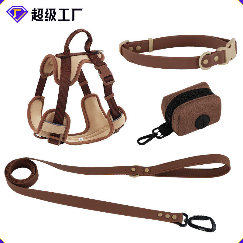 狗狗定制工厂胸背新潮撞色系牵引狗背套反光宠物背带式牵引绳
