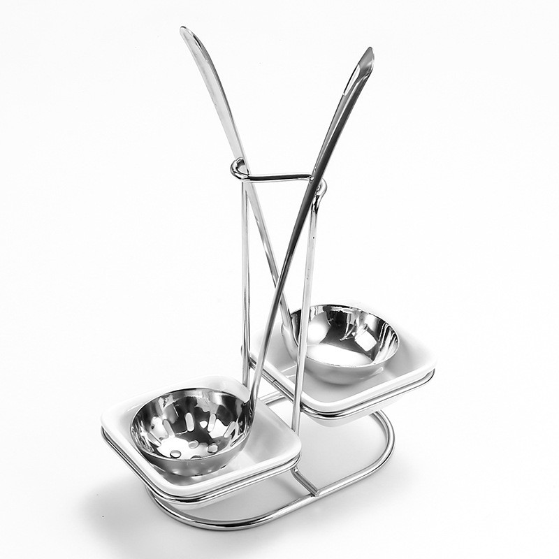不锈钢汤勺架火锅汤勺酒店套装架餐厅架挂勺子架漏勺公勺公筷新品