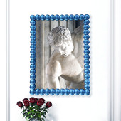 法式 化妆镜浴室镜艺术气质方镜玄关家用复古风梳妆不变形穿衣镜子