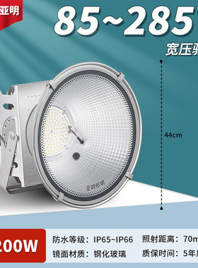 上海专用隔离宽压塔吊灯85~285v电压亚明照明灯船舶工地探照灯