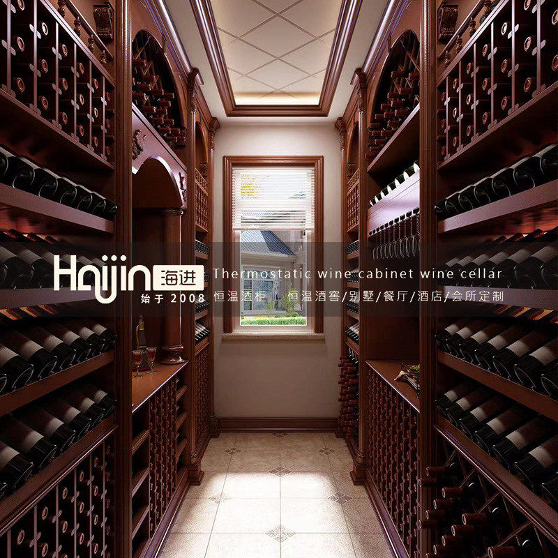 定做红酒柜别墅地下室不锈钢酒柜定制西餐厅红酒展示柜厂家恒温