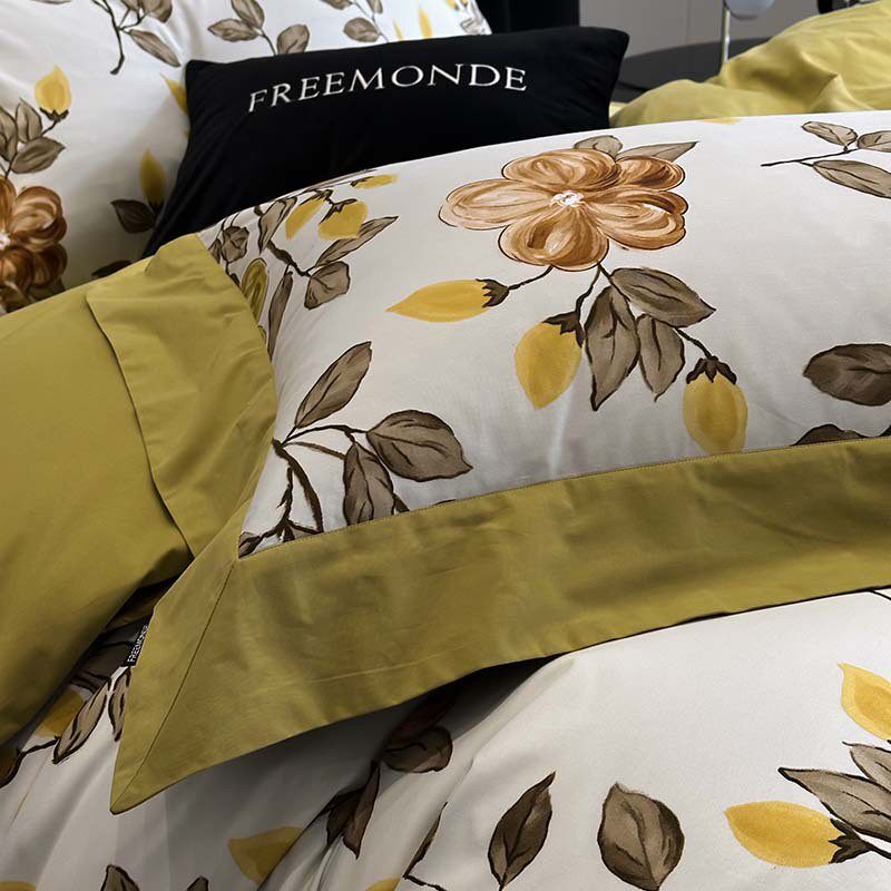 热销美式纯棉100支印花澳棉磨毛四件套加厚柔软四季被套床单床上