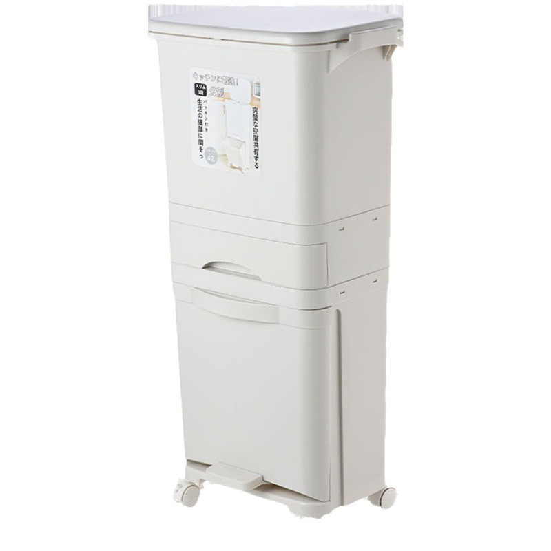 卫生厨房按压干湿分离收纳桶家用密封清洁桶多功能分类垃圾桶桶