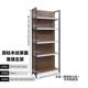 超市货架便利店四柱木纹母婴店储物单面展示架小卖部多功能铁架