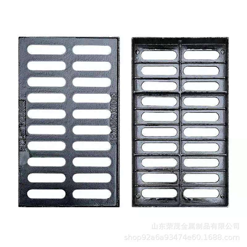 球墨铸铁雨水篦子400*700排水沟盖板铸铁沟盖板单套篦篦铸铁井盖