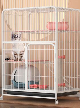 猫笼子超大自由空间成年猫三层号别墅家用笼舍小型幼笼带厕所