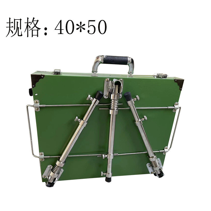 金属不锈钢油画箱写生油画箱折叠绘画支架式油画架展示架储存箱木