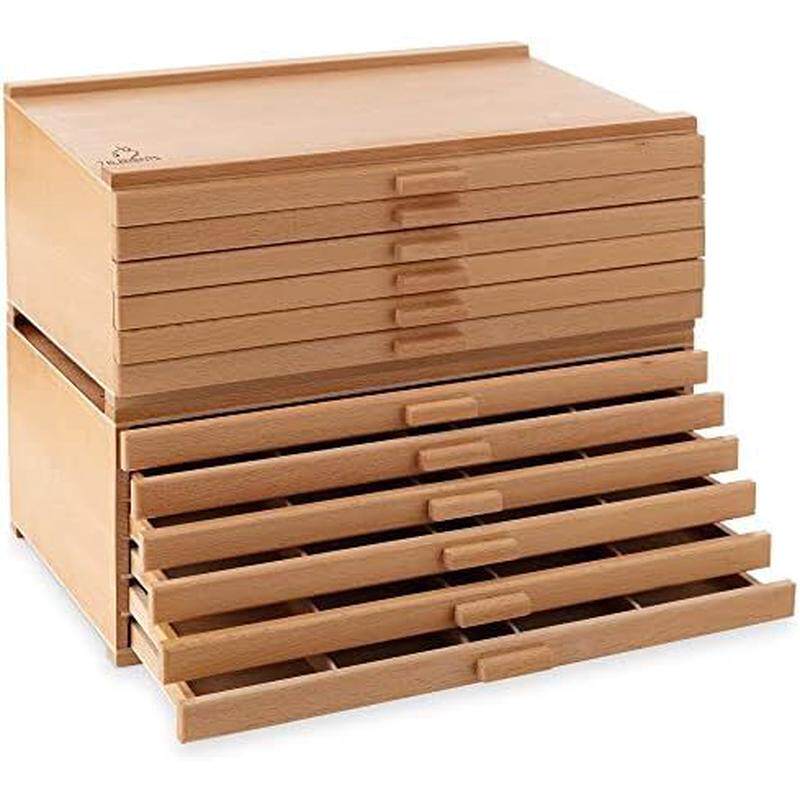 定制抽屉式记号笔木质储物箱蜡笔多层收纳盒定做素描铅笔整理木盒