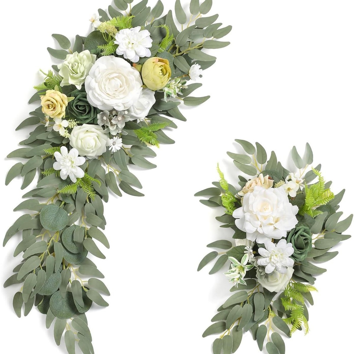 热卖人造花垂拱门2件套婚礼欢迎标志花卉和婚礼饰仿真花