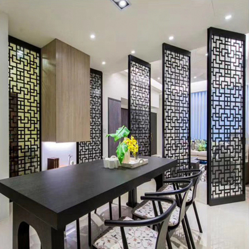 定制落窗花复古铝屏风铝合金格栅隔断凉亭挂铝阳台护拦防盗网栏杆