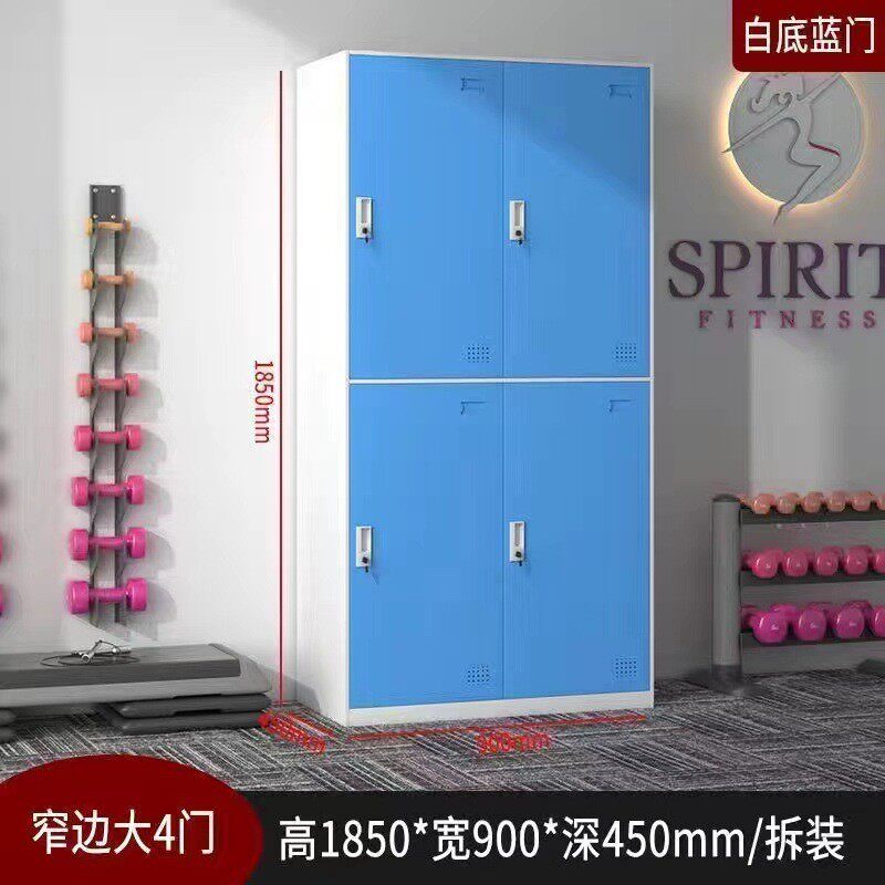 储物柜更衣柜员工换衣柜浴室健身房衣柜家用组装钢制带锁多格彩色