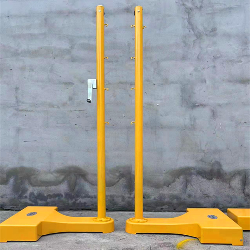 全标准羽毛球架室内户外学校球馆训练比赛移动式羽毛球柱铸铁网架