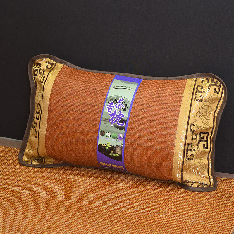 AZA3茶香枕头睡眠茶叶枕头凉席夏凉枕老人家用多功能老人按摩器