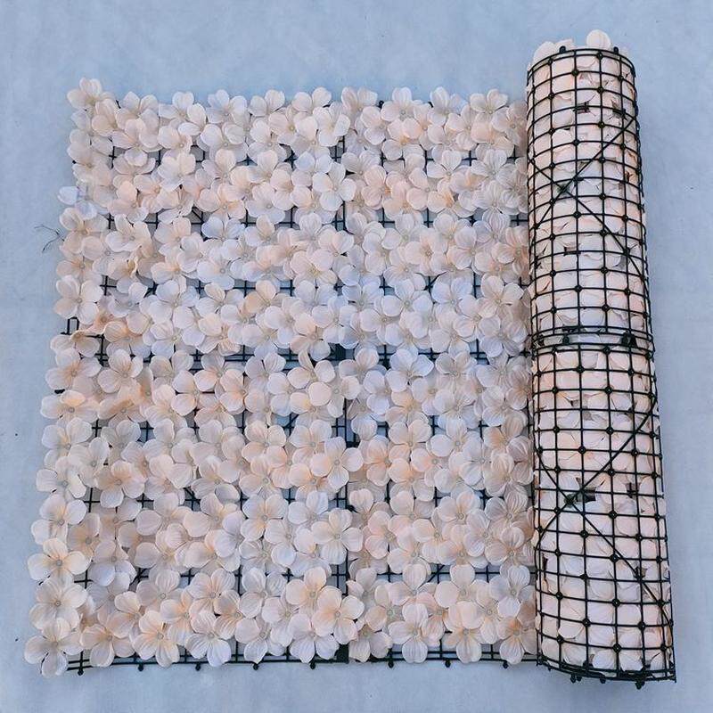 批发绢花树叶篱笆卷壁挂装饰排花墙1米宽*3米长走廊围挡多种