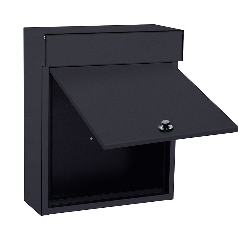 信报箱大号黑色室外邮件箱家用快递柜箱壁挂户外信件带锁批发