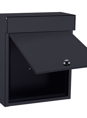 信报箱大号黑色室外邮件箱家用快递柜带锁信件户外壁挂箱批发