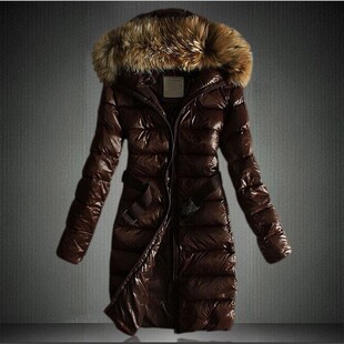 中长款 2023欧洲站冬季 修身 大毛领时尚 羽绒棉衣女批发一件代发 新款